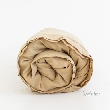 Chamomile Linen Duvet Cover With Buttons