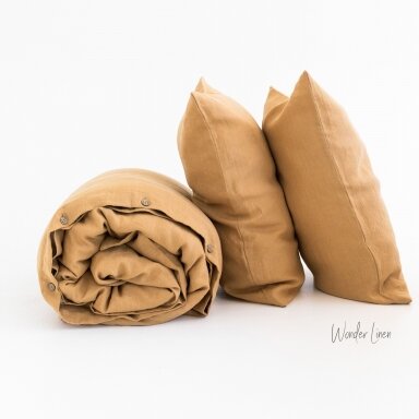 Mustard Linen Duvet Cover Set