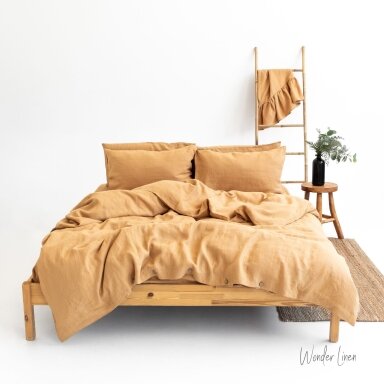 Mustard Linen Duvet Cover Set